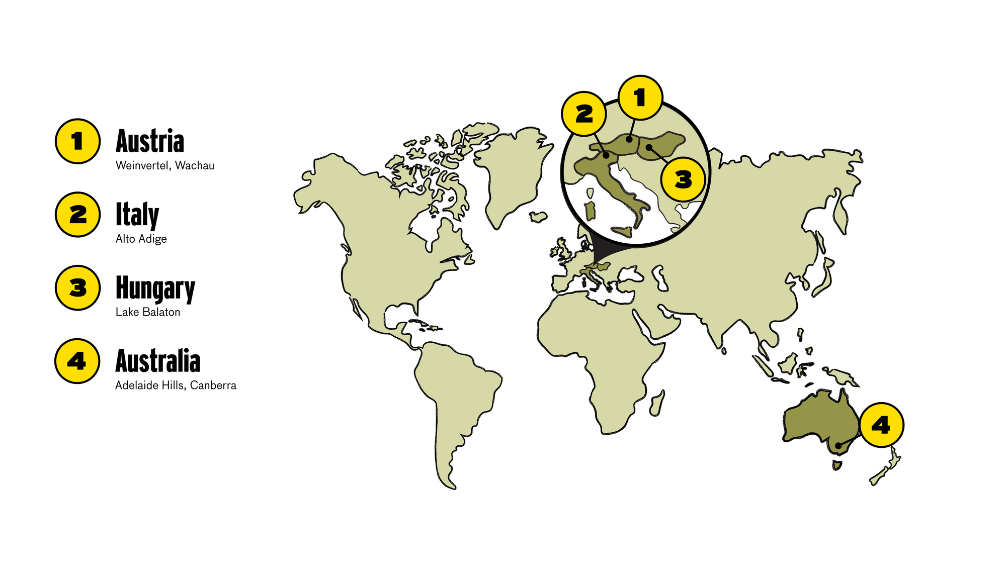 Grüner Veltliner wine regions map