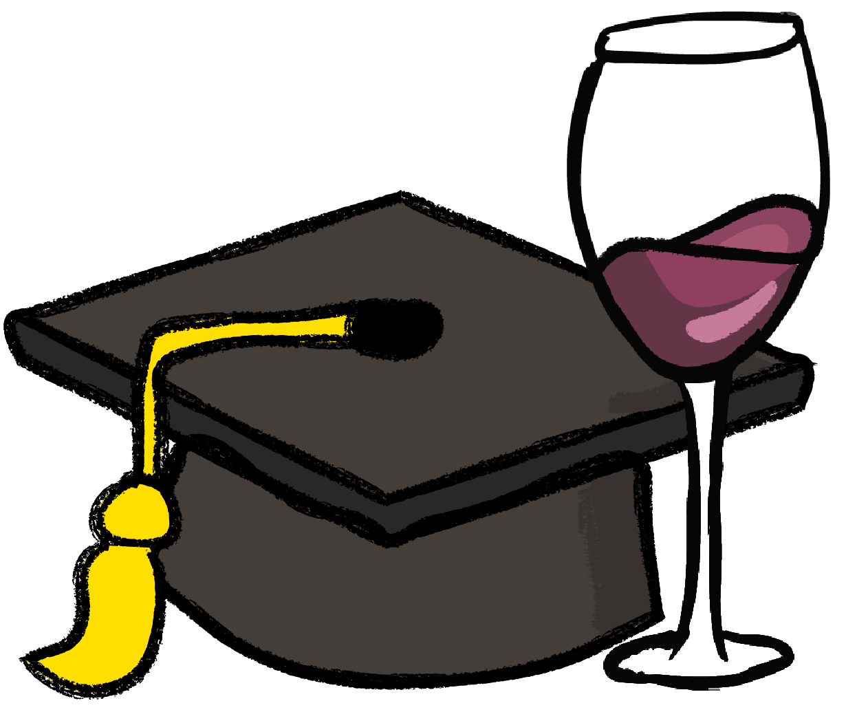 wine graduation cap