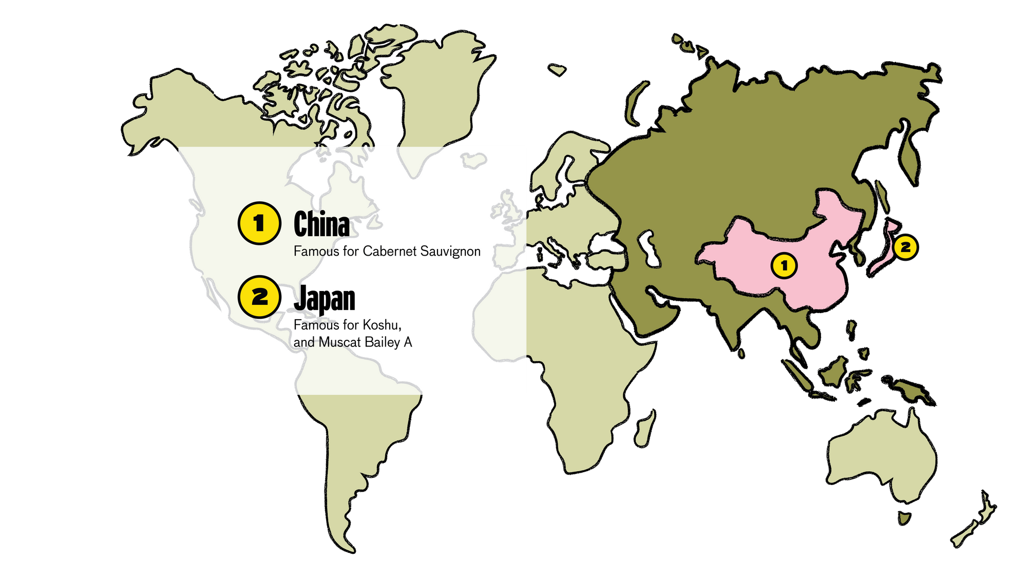 Asian wine regions map