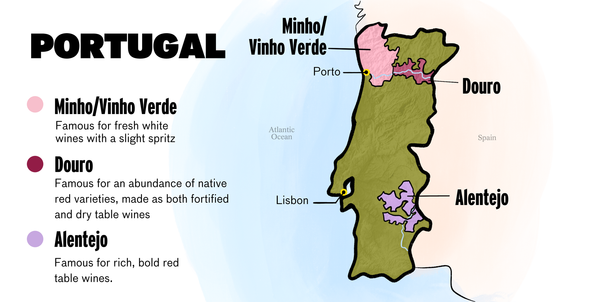 Algarve Map of Vineyards Wine Regions